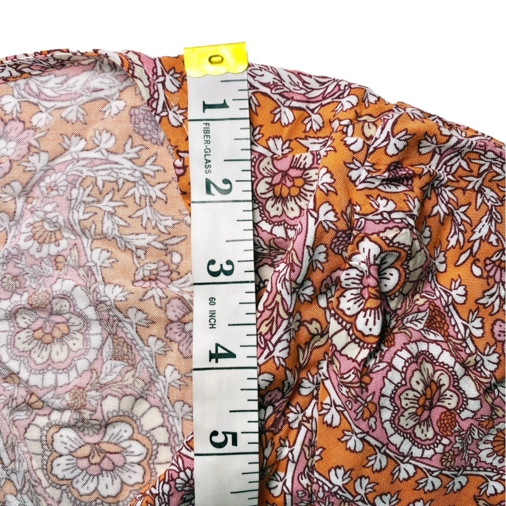 Mason & Belle Women's Paisley Print Top - Orange, Pink, and White - Picture 11 of 13